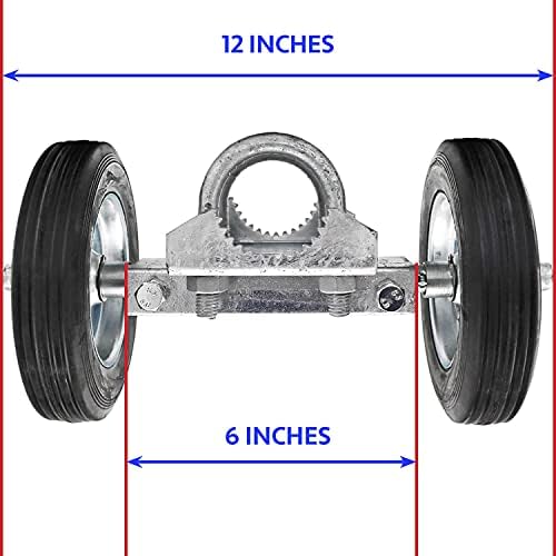Rolling Gate 6 nosač kotača: za lančanu vezu ograde za kotrljanje/klizna vrata - RUT RUT RUT RUT - 2 gumene kotače