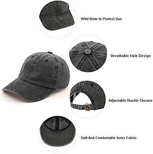 4 pakiranja muškaraca Žene bejzbol sunčeve kape ljetne vintage oprane uznemirene bejzbol kapeta tata golf šešir za muškarce žene