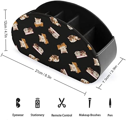 Uzorak mačjeg držača daljinskog upravljača Skladištenje multifunkcionalnog organizatora radne površine s 5 odjeljaka
