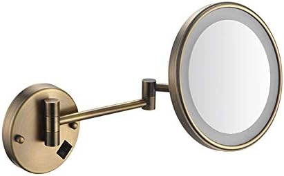 ONEMTB Osvjetljavanje vijek i kupaonica za brijanje zrcalo zid montirano 8 inčni USB naboj šminka ogledalo 3x uvećanje s jednom bočnom