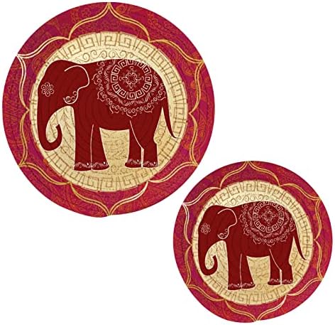 Alaza Indijski slon s Mandalas Mirdats Trivets Set Pamuk Hot Holders Set Farmhouse podmornice, vrući jastučići, vruće prostirke za
