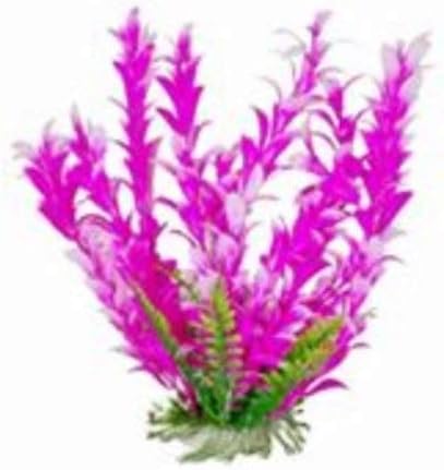 Akvarijska biljka od 9 inča-922 9 inča s ponderiranom bazom-ružičasta/bijela