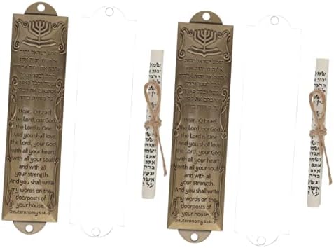 BUSTOYARD 2 postavlja religiozni sveti svitak vintage dekor molitva mezuzah dekor hebrejsko pismo mezuzah metal retro mezuzah legura