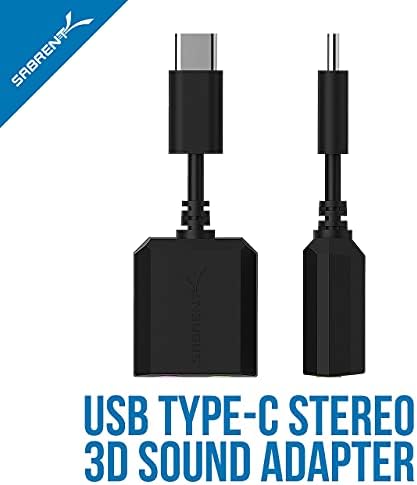 2-port KVM preklopnik SABRENT USB Type-C s mogućnošću napajanje snage 60 W + vanjski стереозвуковой USB adapter Type-C za Windows i