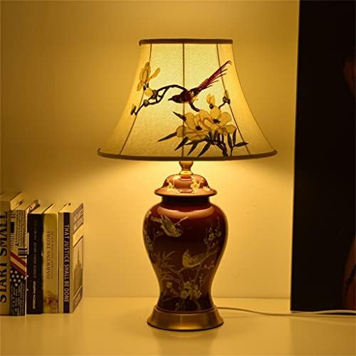 Gusta svečana ručna veznica magpie lampica magpie i cvjetne keramičke stolne svjetiljke za dnevni boravak u krevetu sobe