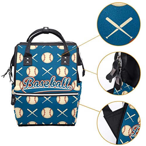 Retro bejzbol pelene torbe torbe mame ruksak veliki kapacitet pelena pelena torba za njegu za njegu bebe