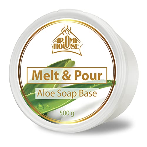 Otopite i izlijte sapun od 17,5 oz - kristalna aloe - baza sapuna s aloe verom - pogodna za sve tipove kože - ultra hidratantna sapuna