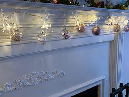 Božićna svjetla jelena nizova lampica - topla bijela baterija za božićne ukrase za spavaću sobu šator za vrata stabla u zatvorenom