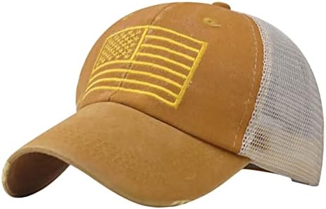 Ljetni kamiondžija za muškarce žene američke zastave ribolov bejzbol kapice podesiva vježba patriotski snapback sunčani šešir