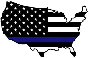 Američka policija Memorijalna tanka plava linija zemlja naljepnica Bijela vinilna naljepnica naljepnica
