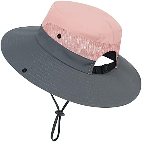 Durio Girls Sun Hat s rupama za konjski rep UV zaštita Djeca sunca upf 50+ djece ribolovni šešir Široka vrha Sunčeva šešira za djecu