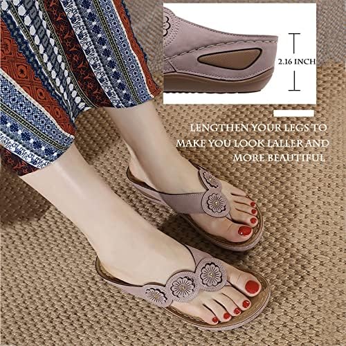 Peqiut ortopedske sandale Žene hodačke papuče s lukom potpore protiv prozračnih prozračnih sandala Comfort Flip-flops