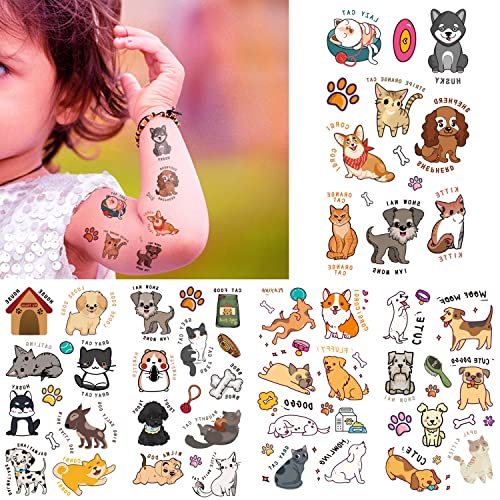 Yarlilyan 100+ tetovaža za djecu, djevojčice Dječaci Dječaci Uče životinjske riječi Pisma pravopisna zabava naklonost privremenoj naljepnici