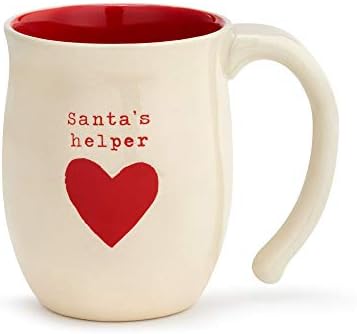 Demdaco Djed Mraz pomagač crvenog srca 16 unci kamena šalica šalice kave