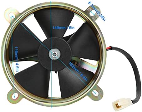 Ventilator za hlađenje radijatora, 12V električni ventilator za hlađenje 6in reverzibilni ventilator za hlađenje prikladan za quad