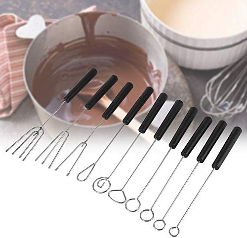 Vilica za umakanje čokolade 10kom Pribor za pečenje set vilica za umakanje čokolade od nehrđajućeg čelika za pečenje ukrasnih tanjura