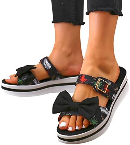 Ladies Fashion Summer Print tkanina sandale s platformama i sandale sa sandalama za žene Dress