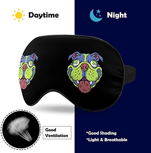 Šarena pseća glava mekana maska ​​za oči Efektivno zasjenjivanje zasjenjenja udobnost maska ​​za spavanje s elastičnom podesivom remenom