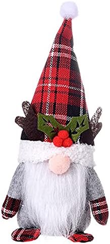 HHMEI bez lica patuljasta lutka mini plišani božićni ukras kukičani privjesak privjesak šivaći zanat sgcabionwfvwvw