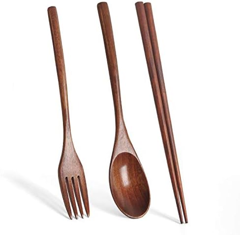 Drvene vilice žlice štapići za jelo Korejski set za jelo pribor za jelo domaći setovi štapića žlica vilica Kuhinjski pribor praktičan