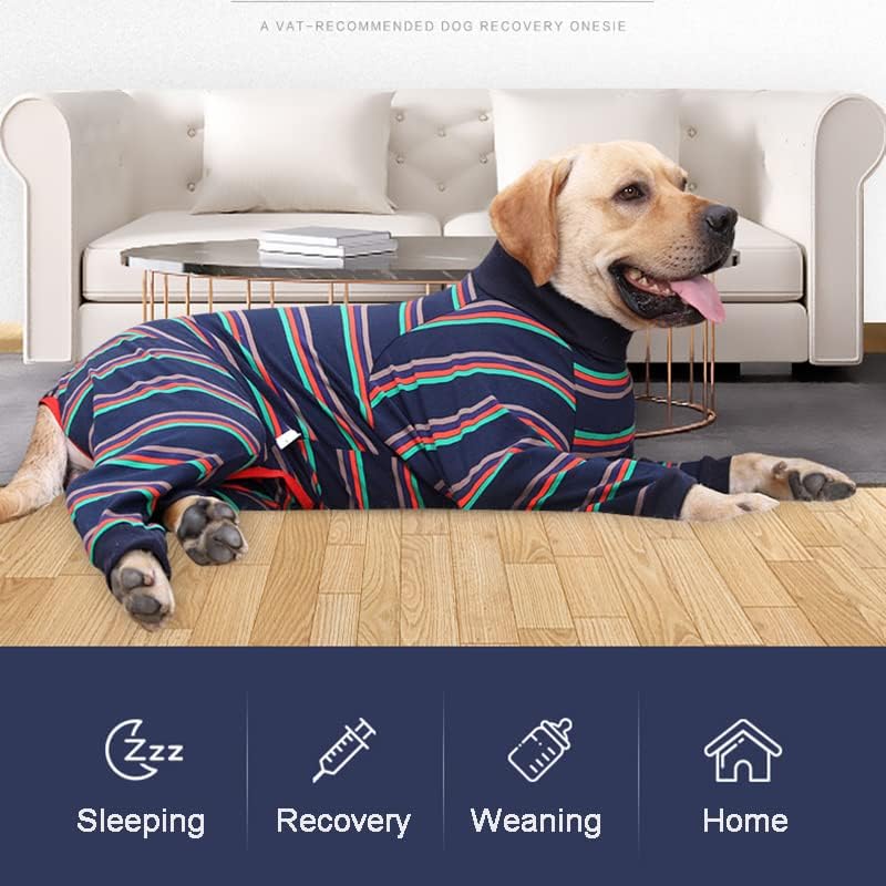 Veliki pas pidžama elastičnost kućnih ljubimaca zimska topla odjeća za pse za srednje velike pse labrador kostim kaput plava pruga