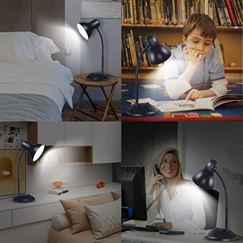 Yeximee LED stolna svjetiljka, podesiva stolna svjetiljka od crne guske, stolne svjetiljke za brisanje očiju za spavaću sobu, sobu