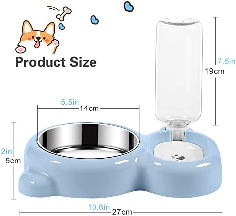 Perfect ljubav dvostruka pseća mačja zdjela za hranu i vodu automatsko raspršivače za vodu Kućica za vodu i zdjelu s hranom Set s odvojivom