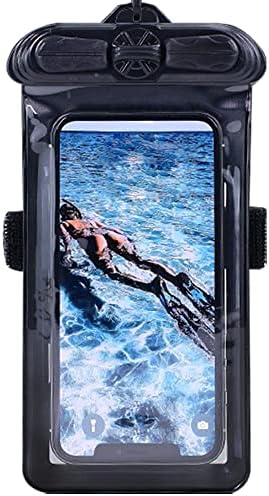 Torbica za telefon Vaxson crne boje, kompatibilan s vodootporan slučajem Meizu U20 Dry Bag [Nije zaštitna folija za ekran]