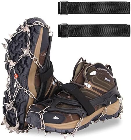 Cramponi za planinarenje i snježne cipele, 19 šiljaka ledenih košulja nehrđajući čelik anti-klizanje penjačke crampone za čizme cipele
