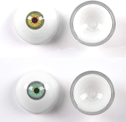 2Pairs silikonskih TPE lutki, 32 mm pola okrugle akrilne lutke medvjeda zanatske smole očne jabučice
