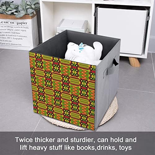 Afrički ankara stil Sklapsibilne kante za skladištenje kockice Organizator Trendy tkanina za pohranu kutije ubacuju kocke ladice 11