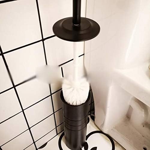 CDYD Intuitivni držač za toaletne četkice za kućanstvo, nehrđajući čelik, crni okrugli slobodni toaletni zahodi za čišćenje toaleta