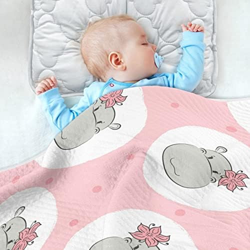 Swaddle pokrivač Slatka deka od pamuka za dojenčad, primanje pokrivača, lagana mekana pokrivača za krevetić, kolica, rasadničke deke,