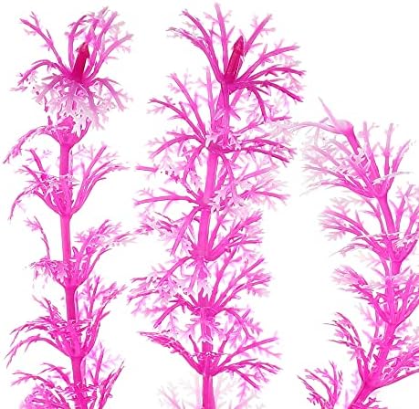 1 kom akvarijske plastične biljke, Umjetna vodena biljka za dekor akvarijskih biljaka, ljubičasta, 11.81