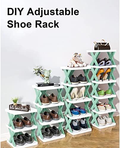 Lüzhong 6 slojeva uskog kutnog nosača za cipele, vertikalni toranj cipela, ušteda prostora DIY Slobodno stajaće cipele Organizator