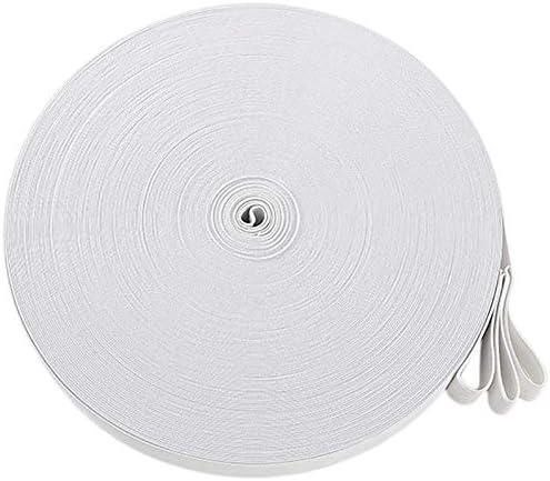 2 rola užeta s elastičnom trakom dužine 43,7 jardi, šivanje rastezljivog užeta za odjeću-bijelo
