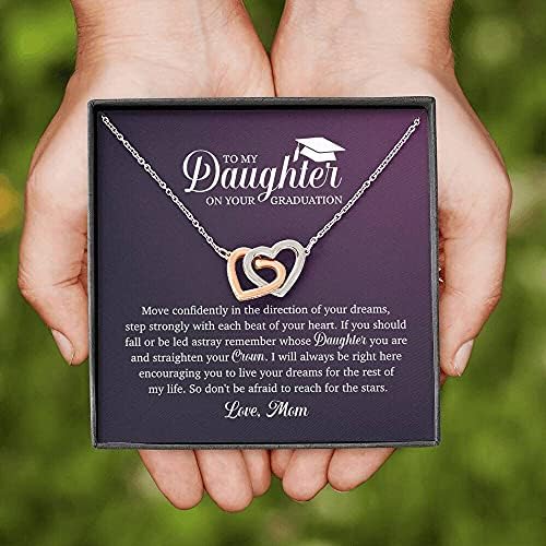 Nakit s porukama, ručno izrađena ogrlica - Personalizirani poklon za diplomiranje za kćer - ispravite svoju krunu, diplomirani 2021,