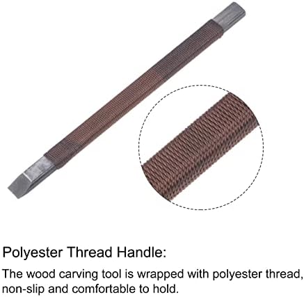 UxCell Drveni dlijetovi nož za rezbarenje, 8,5 mm manganski čelik s ravnim vrhom ručni alat za obradu drva graver duljine 145 mm s