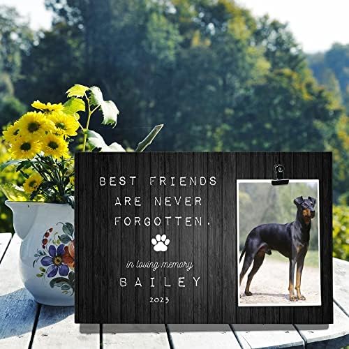 Najbolji prijatelji nikada se ne zaboravljaju, u ljubavnom sjećanju Manchester terijeri pse personalizirani pseći spomen -isječak okvir