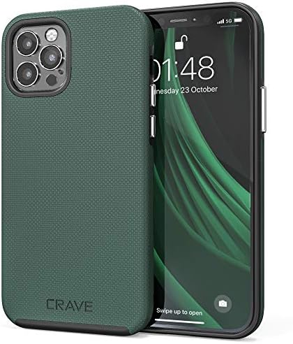 Crave iPhone 12, iPhone 12 Pro futrola, slučaj za zaštitu dvostruke zaštite za iPhone 12/12 Pro - Forest Green
