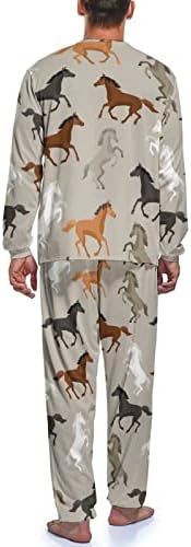 Muški pidžama Set za spavanje s dugim rukavima Za Spavanje komplet za odmor Pidžama za dom spavaća soba putovanja