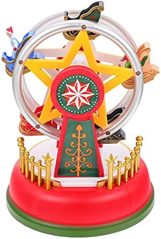 Fomiyes Kids Musical Toys Ferris Wheel Music Box Desktop Ukrasi animirani ferris kotač i vrtić s LED svjetlosnim festivalom poklon