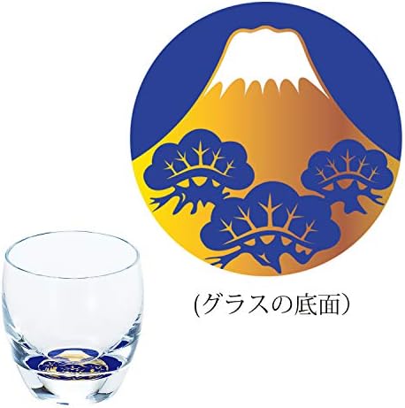 Toyo Sasaki Glass T-16108-J260 Ochoko, staklo za hladno sake, Fujimi Matsutake Plum Pine uzorak, 3,4 FL OZ, napravljen u Japanu