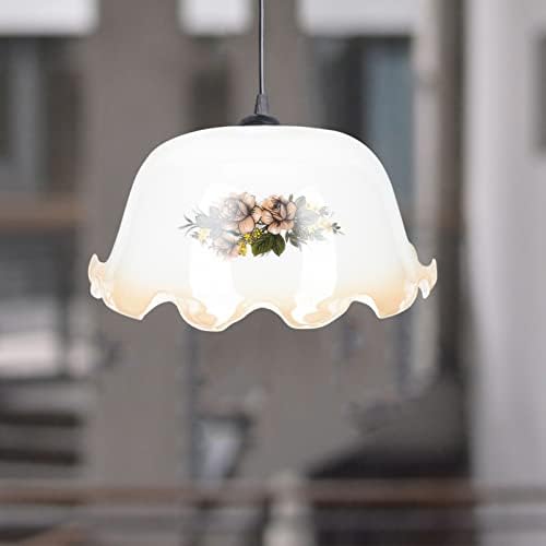 YardWe staklena lampica za zamjenu vintage svjetiljke nijansa s cvjetnim uzorkom za stolnu svjetiljku podna rasvjetna tijela Zamjenska