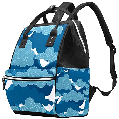 Kineski stil oblaci pelena torbica torbe mame ruksak veliki kapacitet pelena pelena torba za njegu putničke torba za njegu bebe