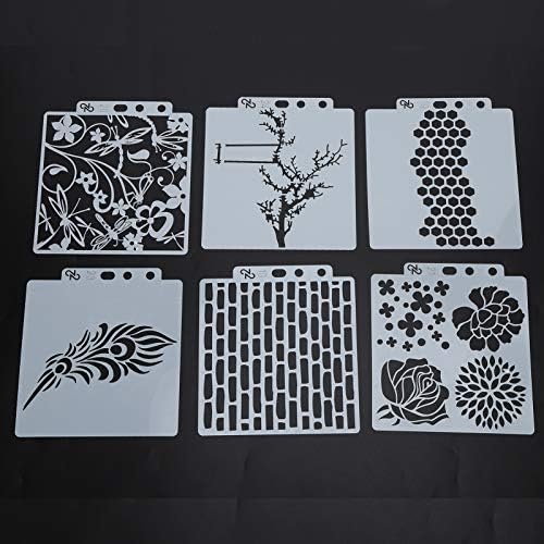 VADUMA 16pcs cvjetni listovi višekratne šablone za kopiranje crteža ploče šuplji predlošci za crtanje podne zidne šablone za slikanje