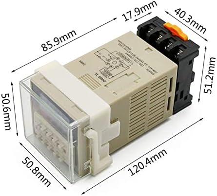 Buday Digital LED programabilni timer relej prekidač DH48S-2Z 0,01S-99H99M s bazom utičnice AC/DC 12V 24V 36V 110V 220V 380V odgađanje