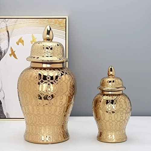 Keramičke staklenke, staklenka za čaj, staklenke za odlaganje u kineskom stilu, vaza kineska tradicionalna zlatna porculanska staklenka