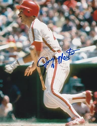 Jerry Martin Philadelphia Phillies Action potpisano 8x10 - Autografirane MLB fotografije