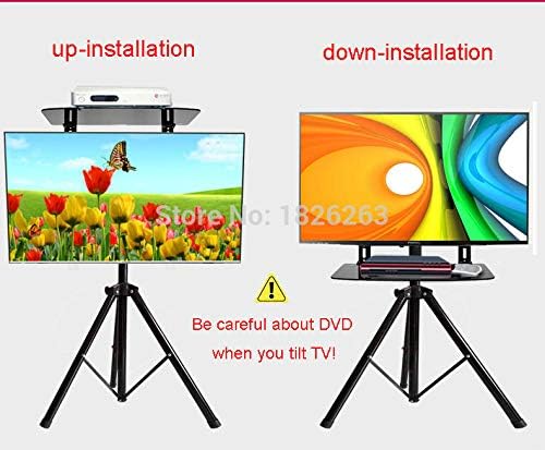 360Degree Swivel 32 ~ 55 inčni TV nosač Statid Stand s DVD držačem VESA 100 ~ 400 mm Utovarivanje 50kgs visina podesiva TV postolje